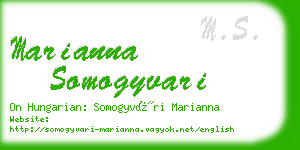 marianna somogyvari business card